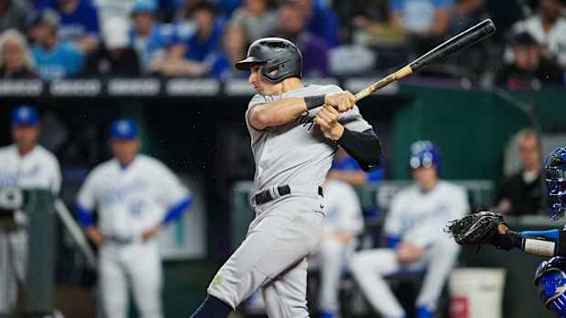 New York Yankees OF Tim Locastro hitting